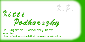 kitti podhorszky business card